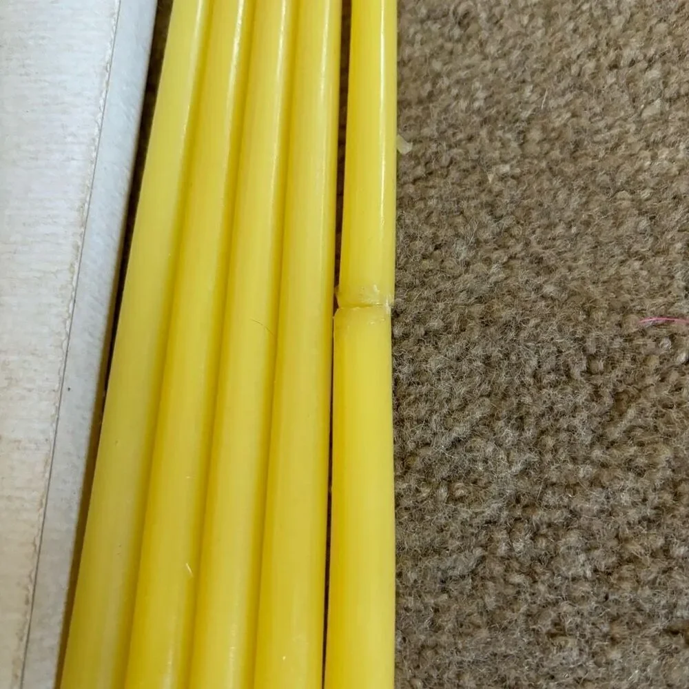5 Yellow 10” Taper Candles